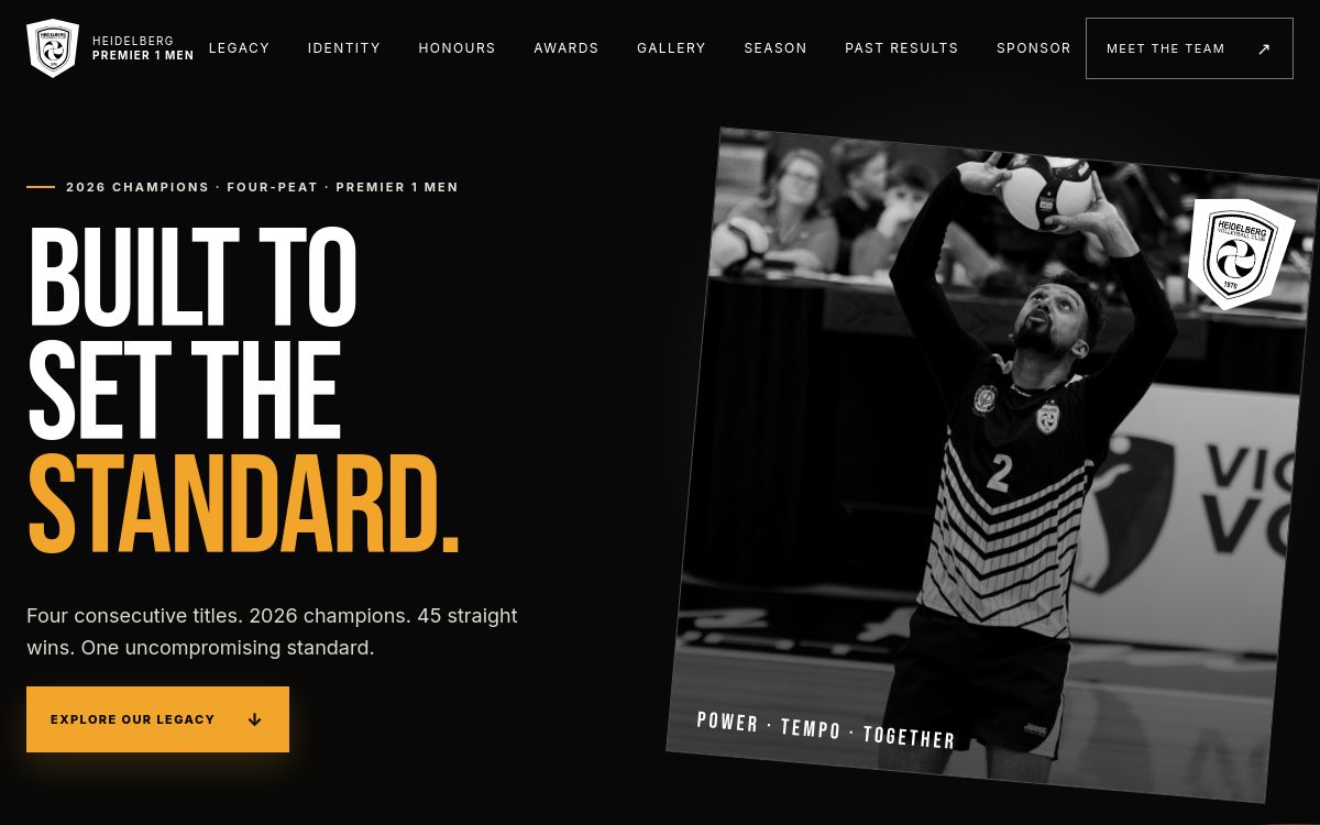 Heidelberg Premier 1 Men website preview