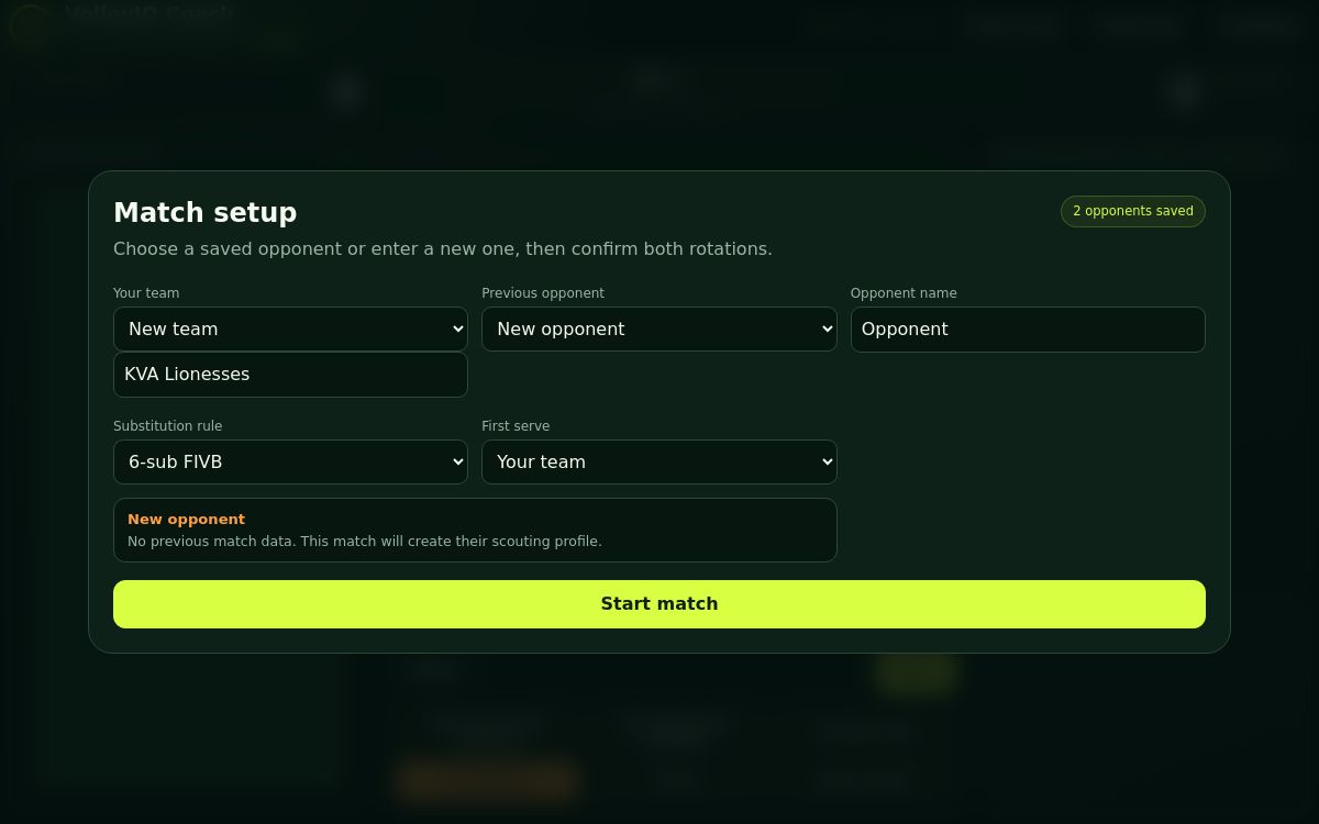 VolleyIQ Coach website preview